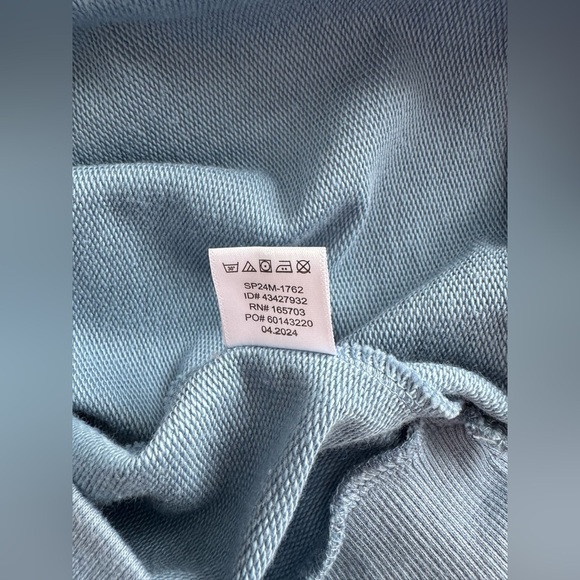 Floral Embroidery Women's Long Sleeve Sweatshirt Pullover Blue Top (new) - Picture 8 of 8